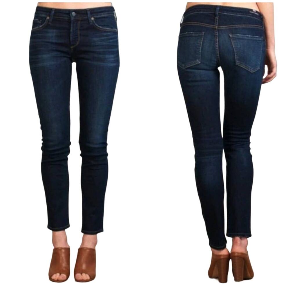 Citizens of Humanity Arielle Jeans Size 24 Petite Mid Rise Slim Skinny Dark Wash